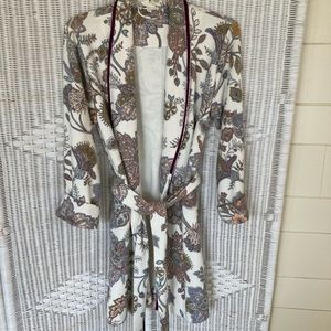 Floreat || Anthropologie || Brushed Fleece Robe size M/L